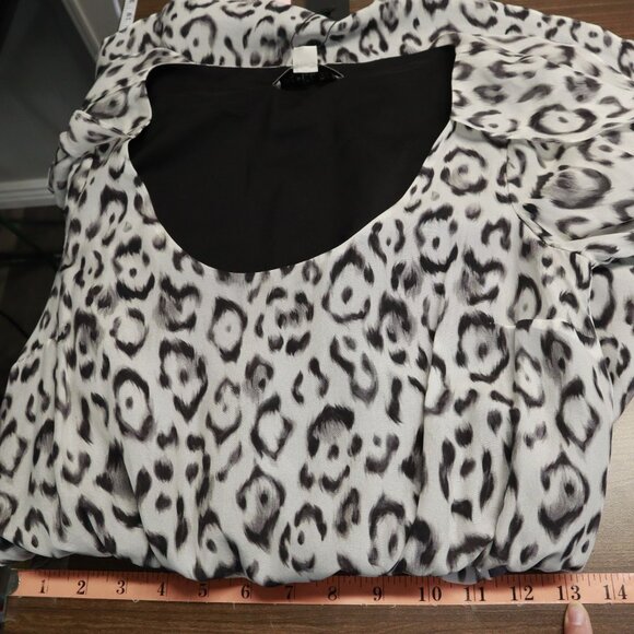 Rachel Zoe Animal Print Silk Dress Womens XS White Trendy Twee Boho Mob Wife NWT - Picture 11 of 16